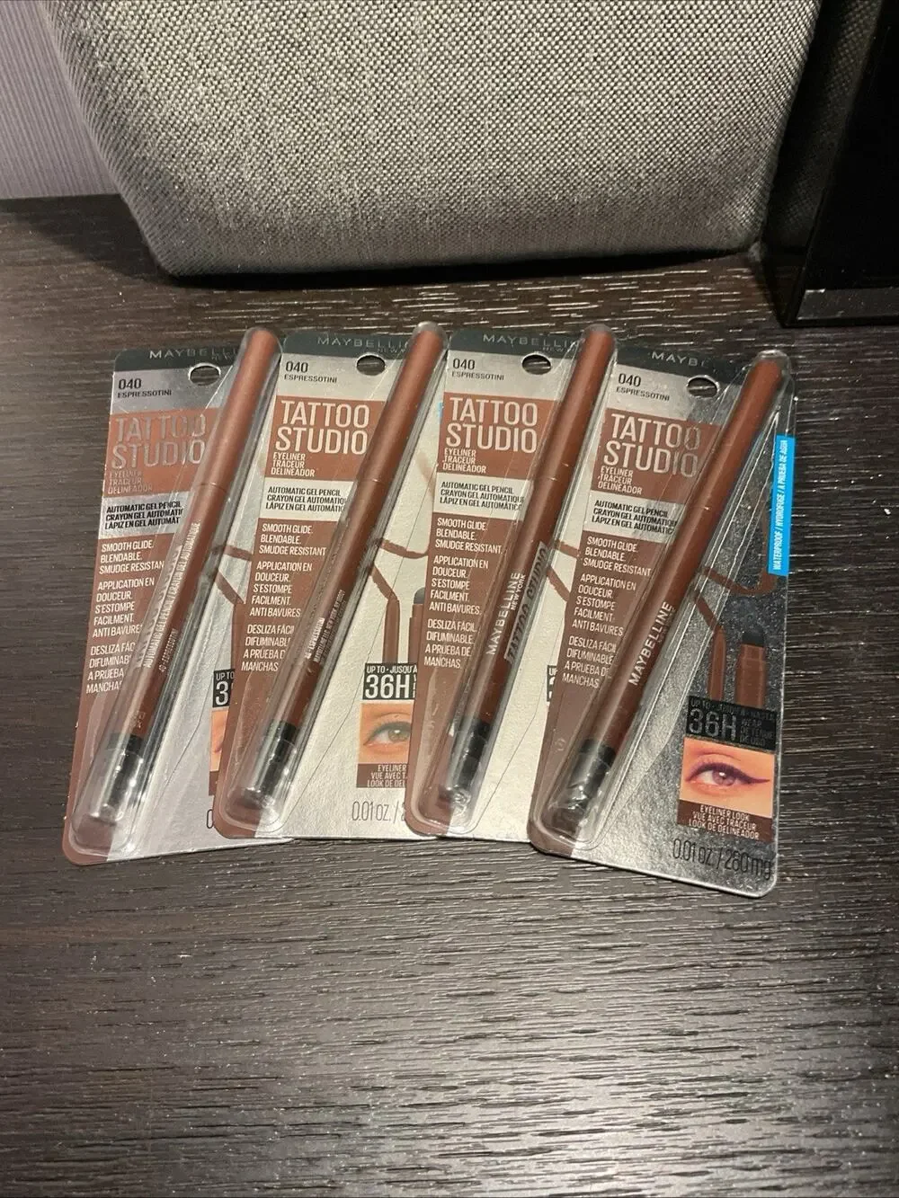 Maybelline Tattoo Studio Gel Pencil EYELINER 40 ESPRESSOTINI Waterproof HTF X4